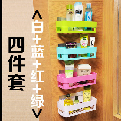 樂逸仕四色免打孔浴室置物架 打造整潔高效的衛(wèi)浴空間